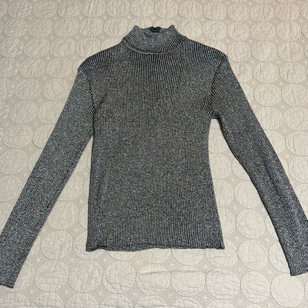 Metallic turtleneck